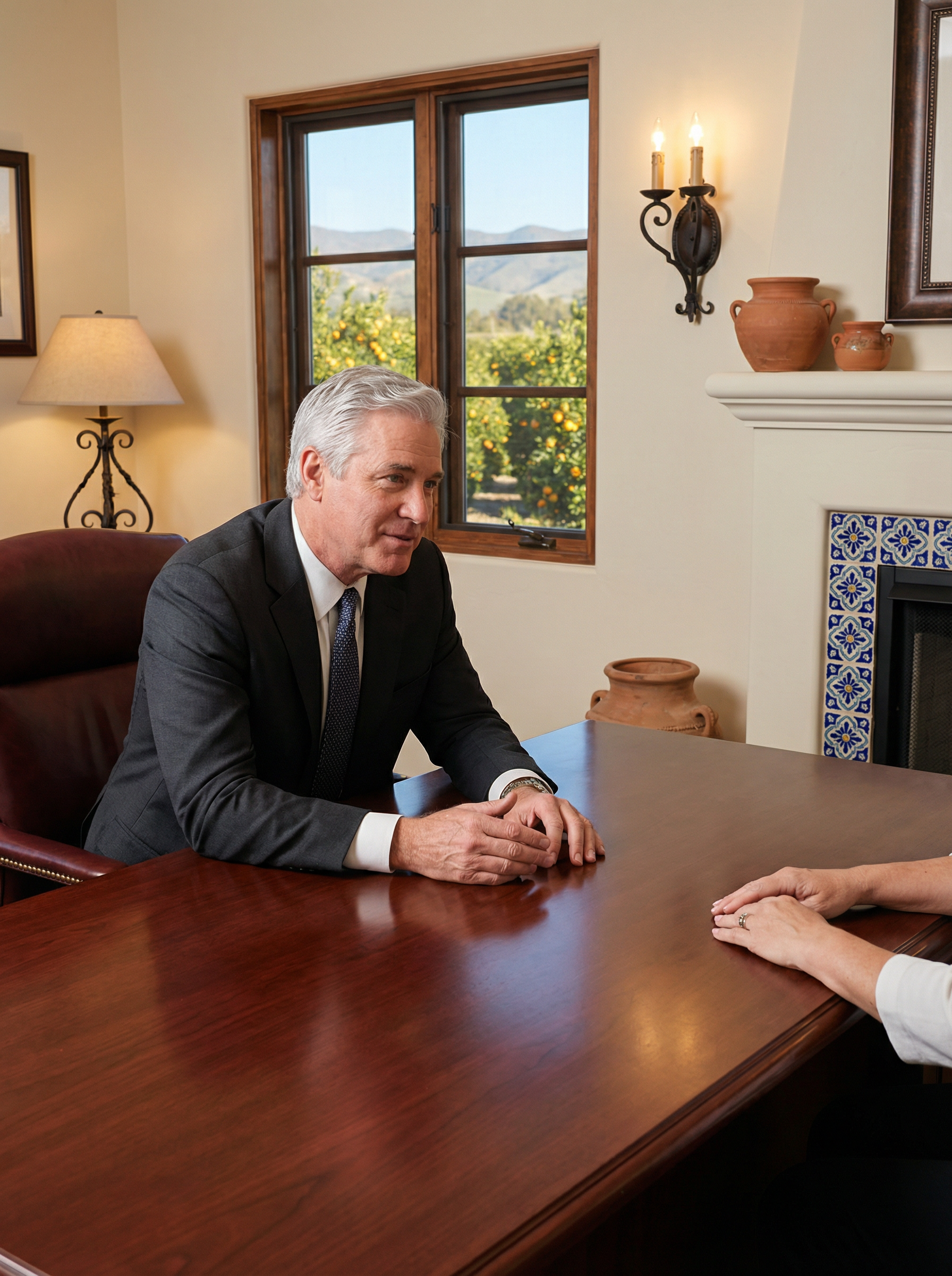 Riverside sex abuse lawyer consulting with client in Inland Empire law office