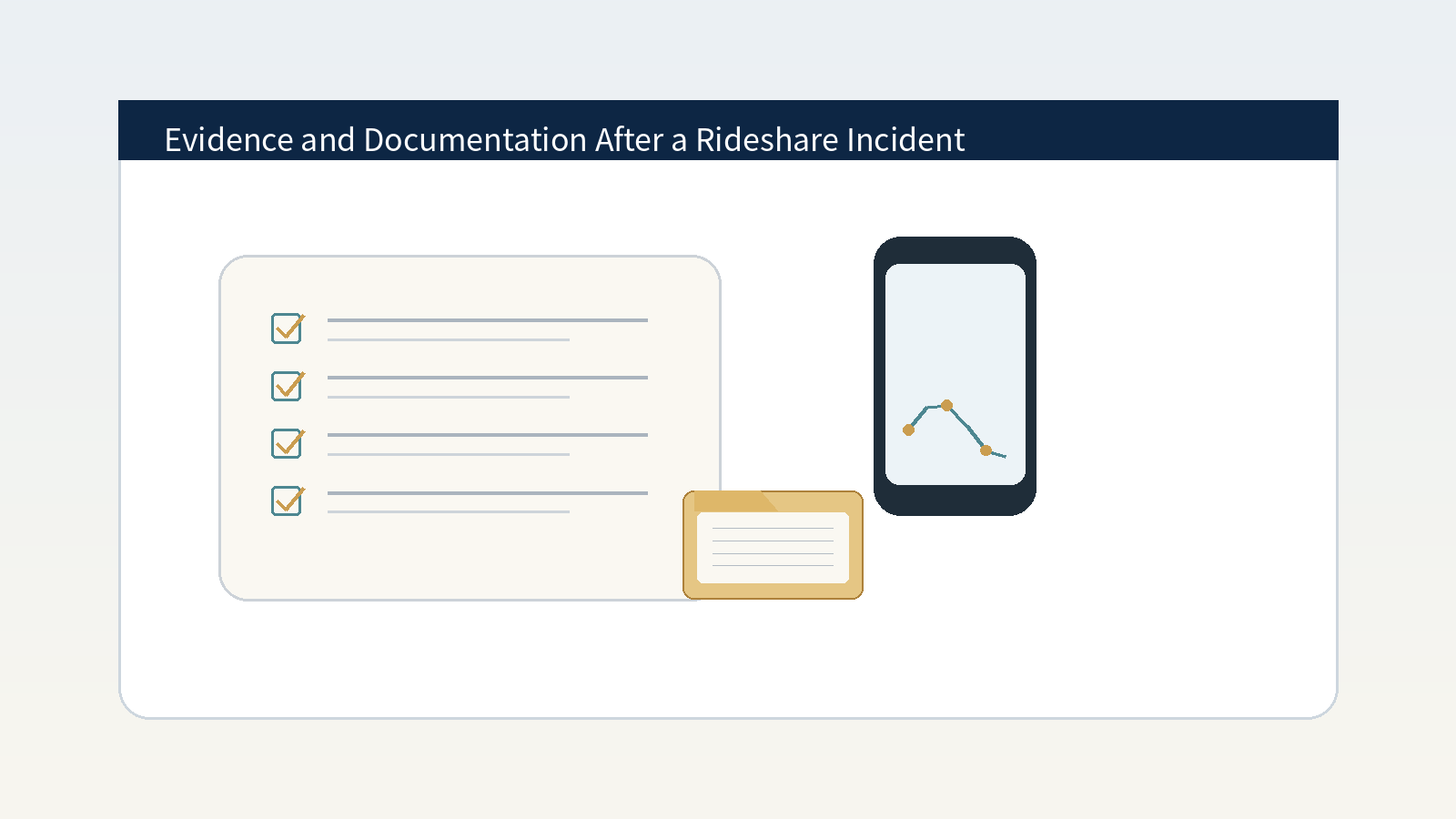 Checklist of evidence to preserve after a rideshare sexual assault